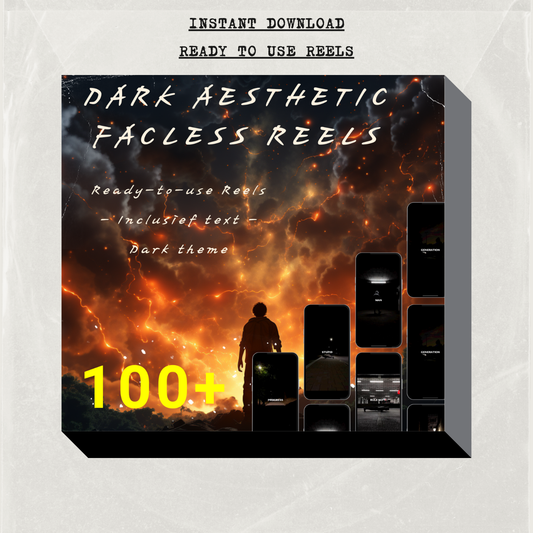 100+ Dark Aesthetic Faceless Reels + Voiceover